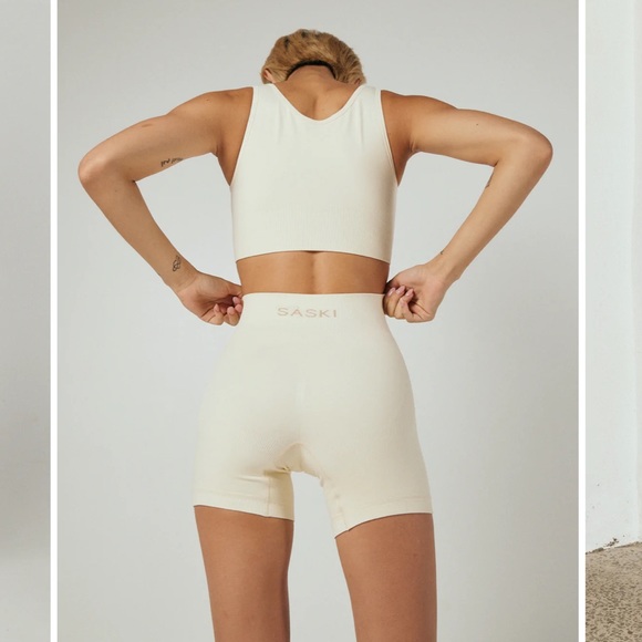 Saski seamless biker shorts and scoop top butter - Picture 4 of 6